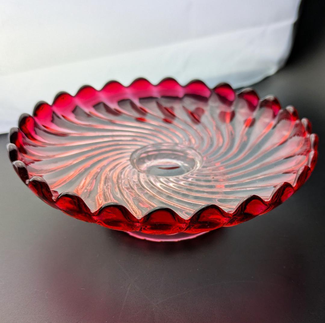 リビングを華やかに★オールドバカラ バンブー 15㎝センターピースフランス