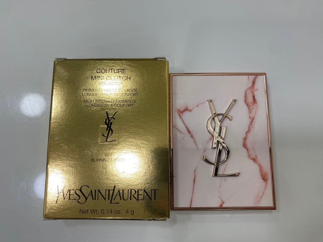 【極美品】イヴサンローラン クチュールミニクラッチ 825 バーニングデザイア