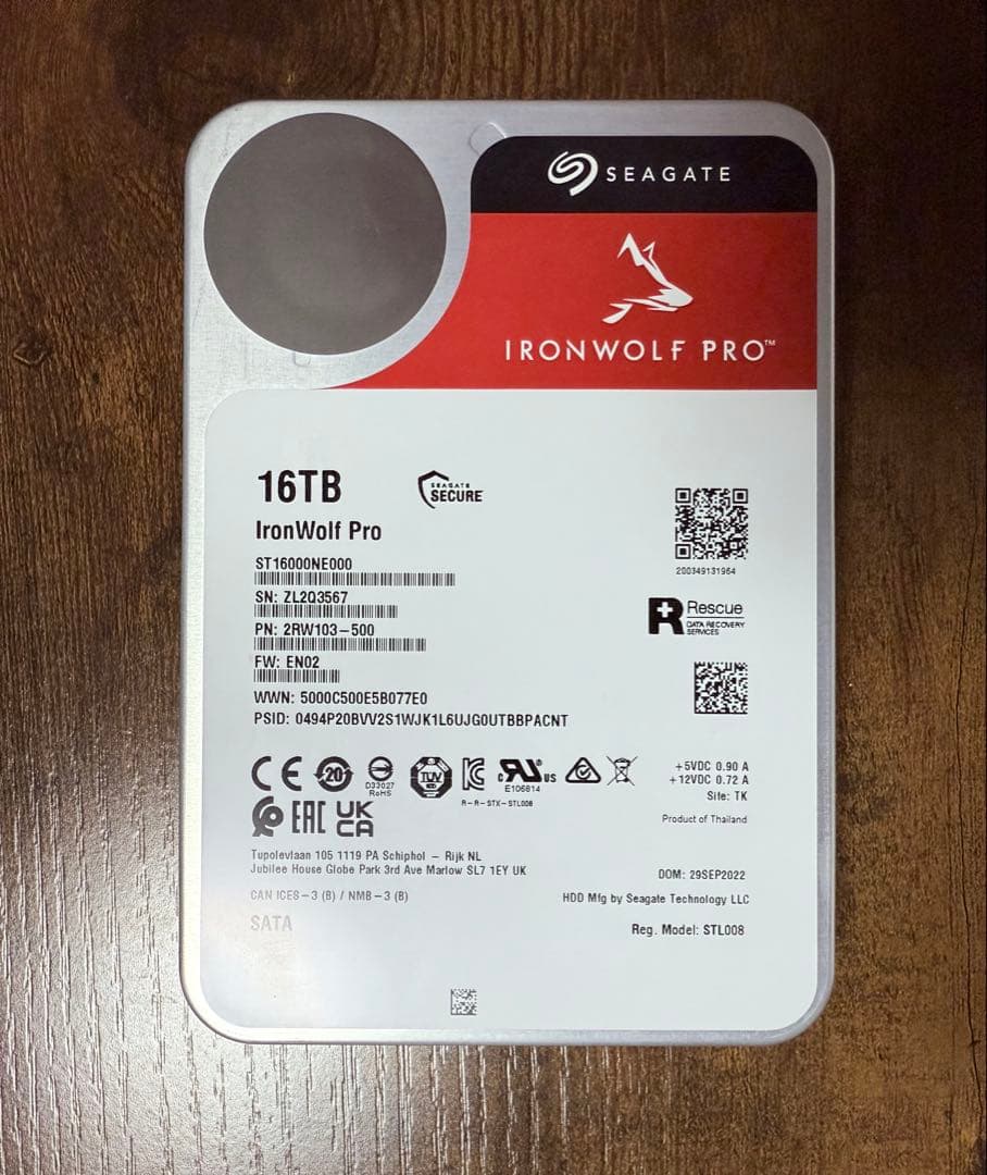 ⭐️即購入歓迎 Seagate IronWolf Pro 16TB HDD