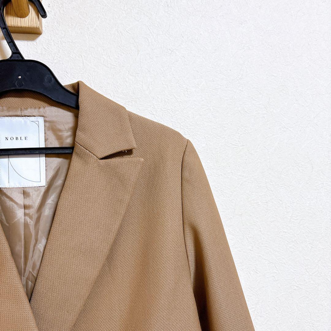 NOBLE ピークドラぺルダブルジャケット 36 キャメル
