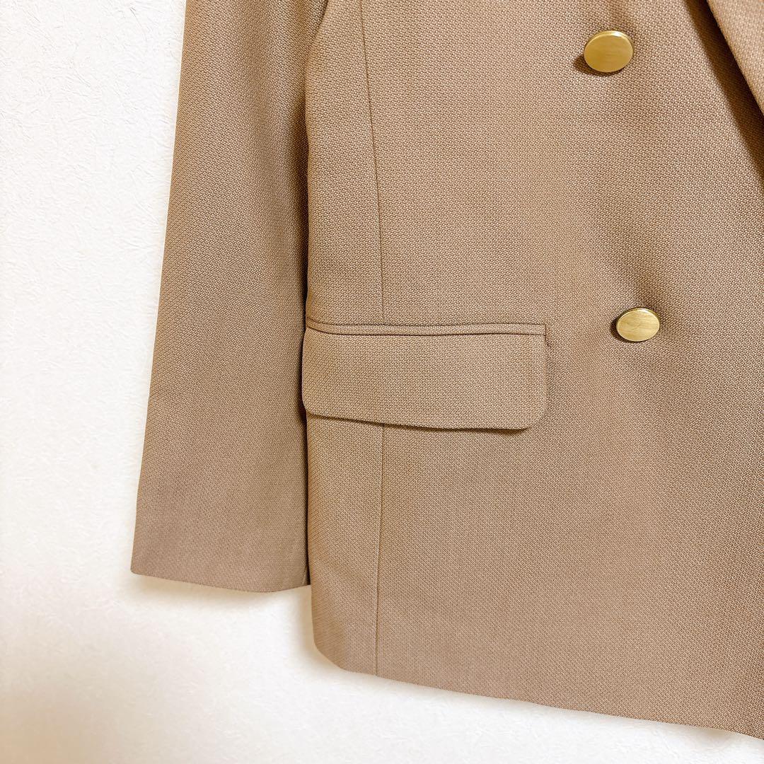 NOBLE ピークドラぺルダブルジャケット 36 キャメル