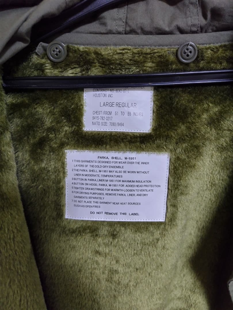 ヒューストン M-51 フィッシュテイルパーカー Lサイズ