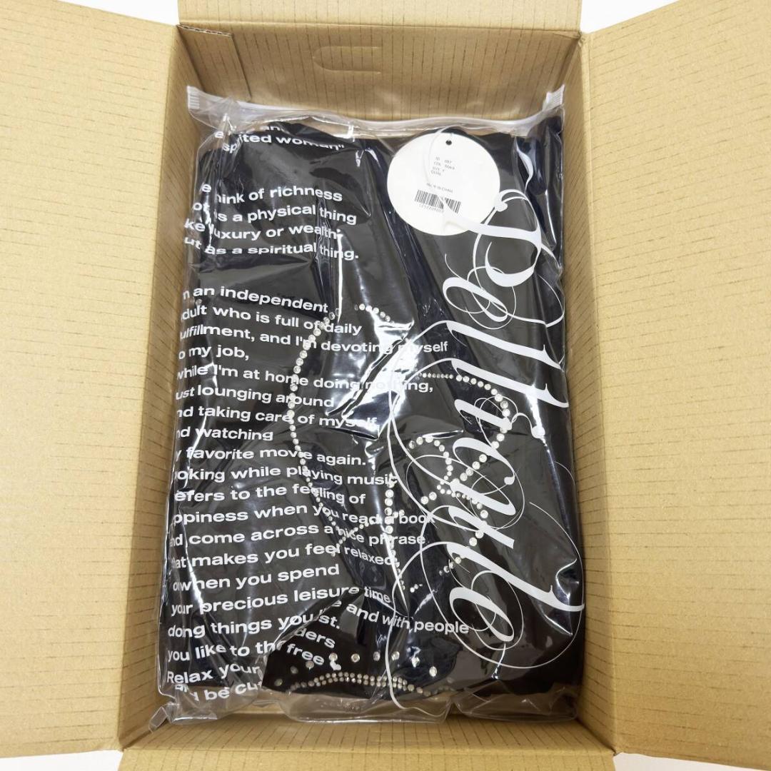 パンツ stone-deco sweat pants PELLICULE Black