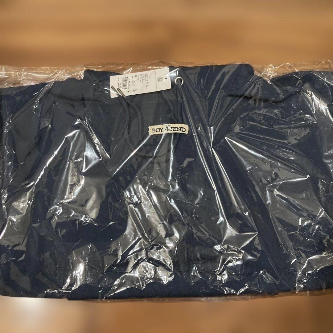 boyfriend niko and コラボ パーカー M ネイビー