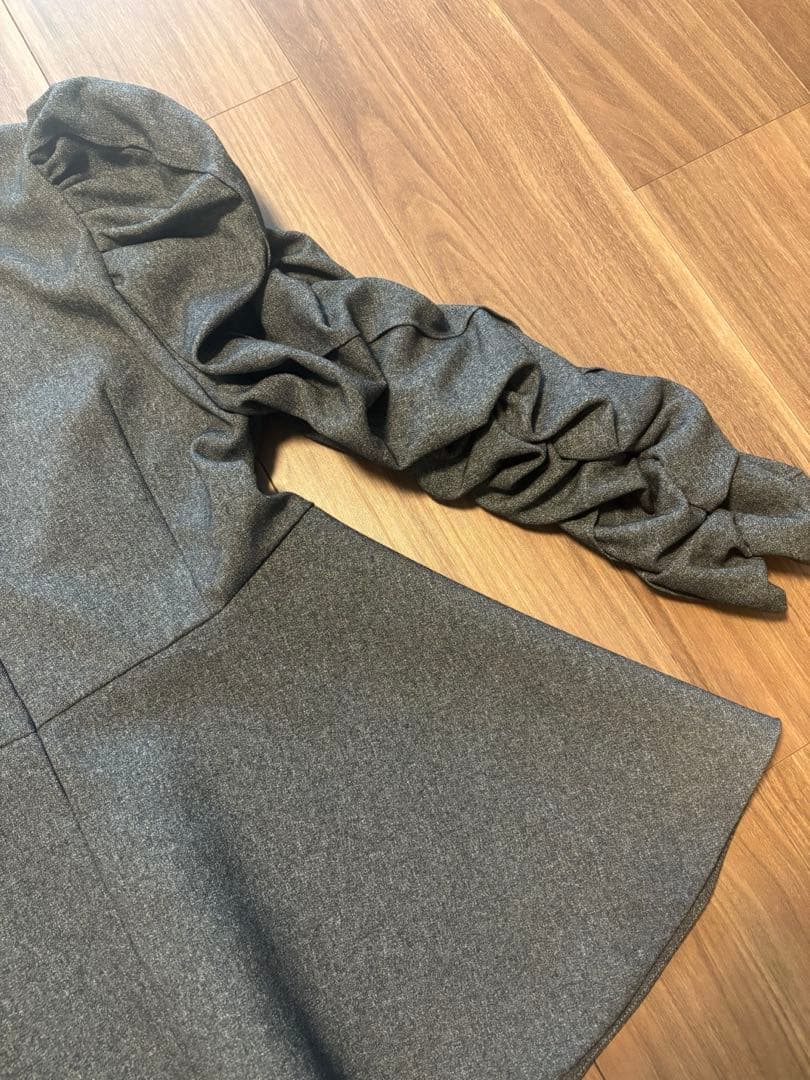 【新品未使用タグ付き】Heve シャーリングペプラムトップス