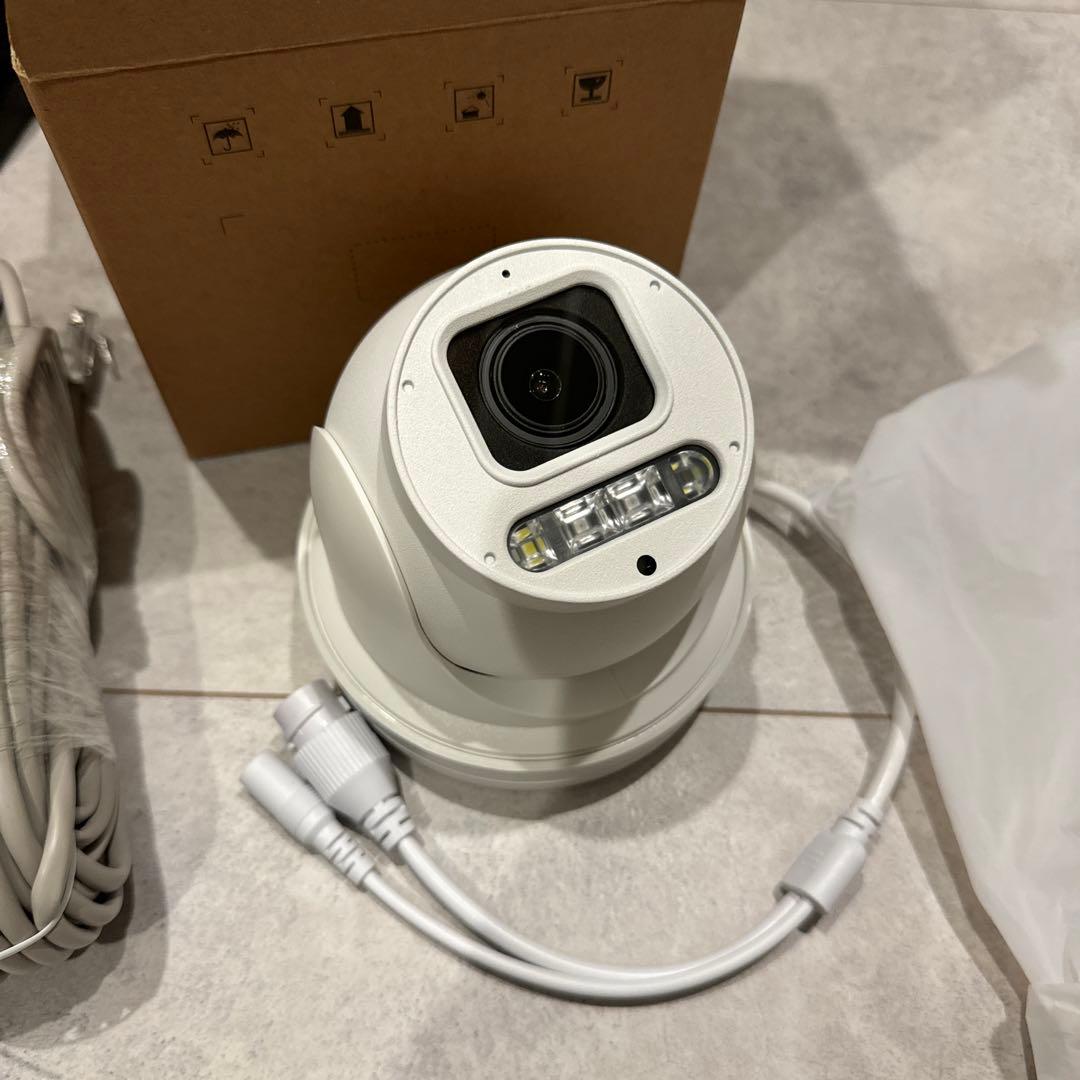 【800万画素】POE有線4K 監視カメラ4台　HDDセット360°全方位