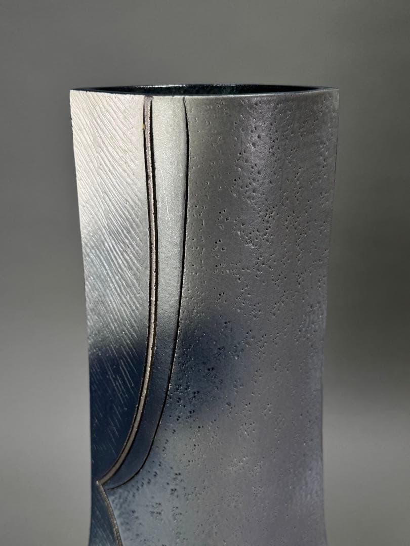 池坊　いけばな　清水焼　小林正明　陶器花器　華道具　高さ52cm 大作花器