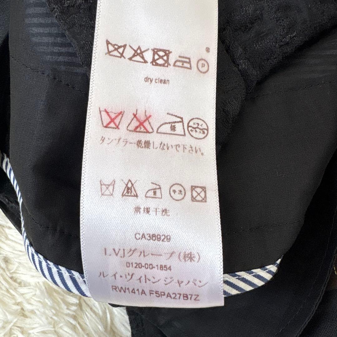 ことりショートパンツM 黒　ジャガード　シルク混　ゴールド金具