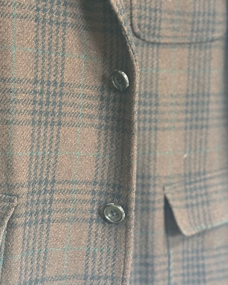 【超美品】BEAMS PLUS/3B グレンチェック ツイードジャケット