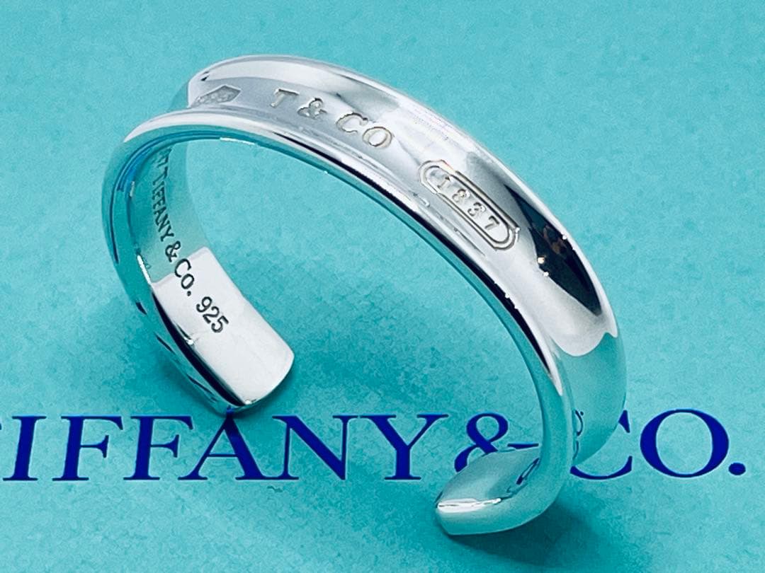 c877美品　1997 ティファニー　1837 ナロー　ワイド　バングル　925