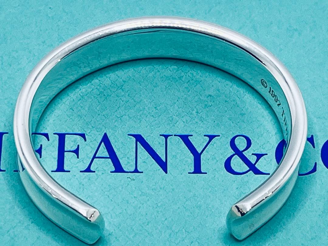 c877美品　1997 ティファニー　1837 ナロー　ワイド　バングル　925
