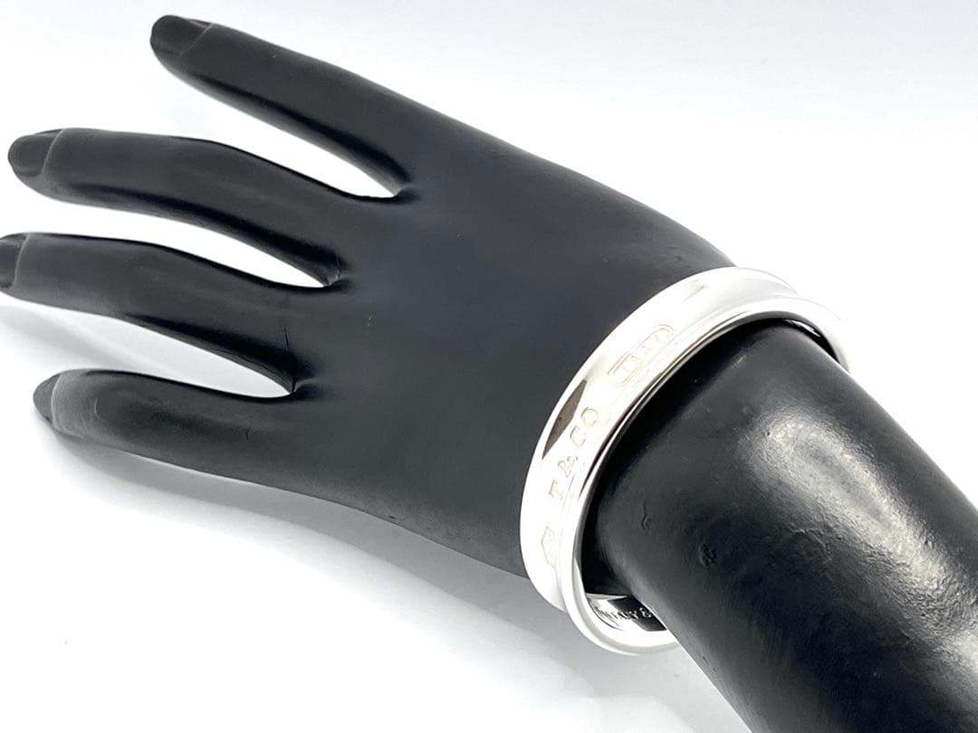 c877美品　1997 ティファニー　1837 ナロー　ワイド　バングル　925