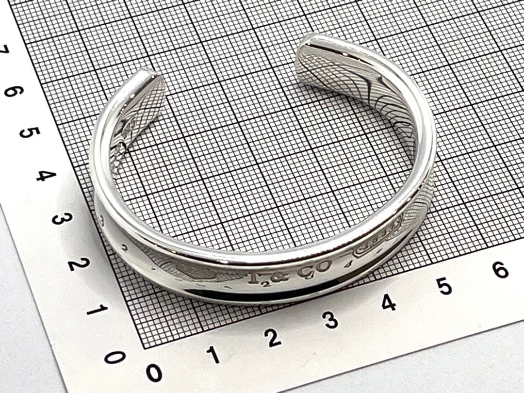 c877美品　1997 ティファニー　1837 ナロー　ワイド　バングル　925