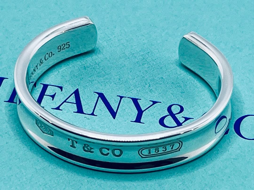 c877美品　1997 ティファニー　1837 ナロー　ワイド　バングル　925