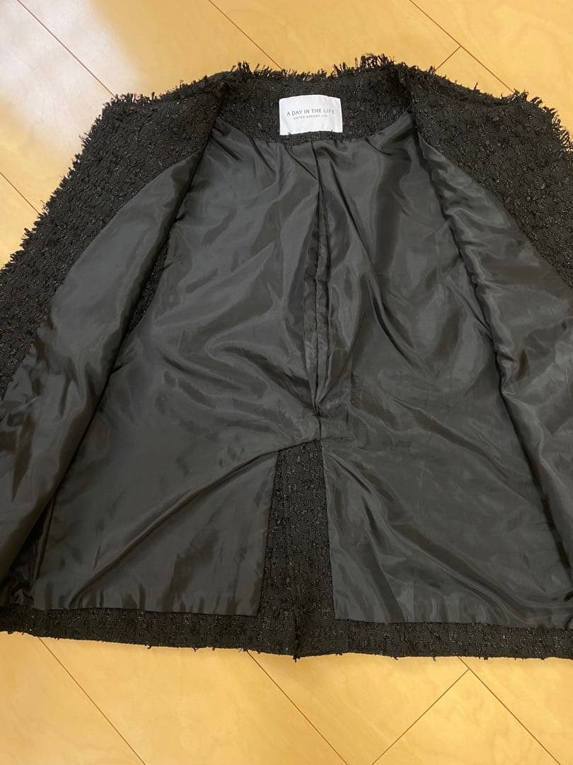 【お値下げ】UNITEDARROWS ツイードジレ　金ボタン ブラック