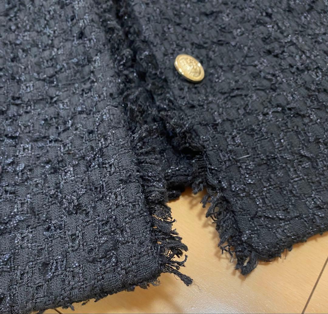 【お値下げ】UNITEDARROWS ツイードジレ　金ボタン ブラック