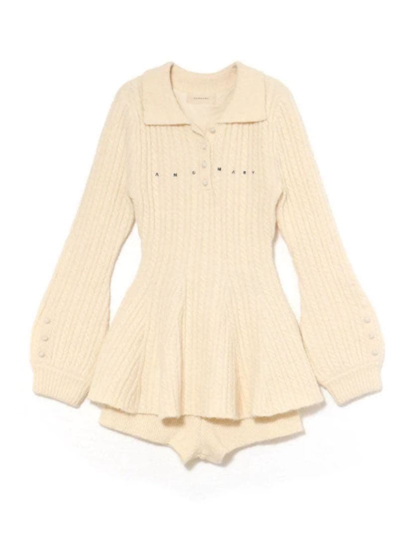 ワンピース andmary Dada cable set up ivory