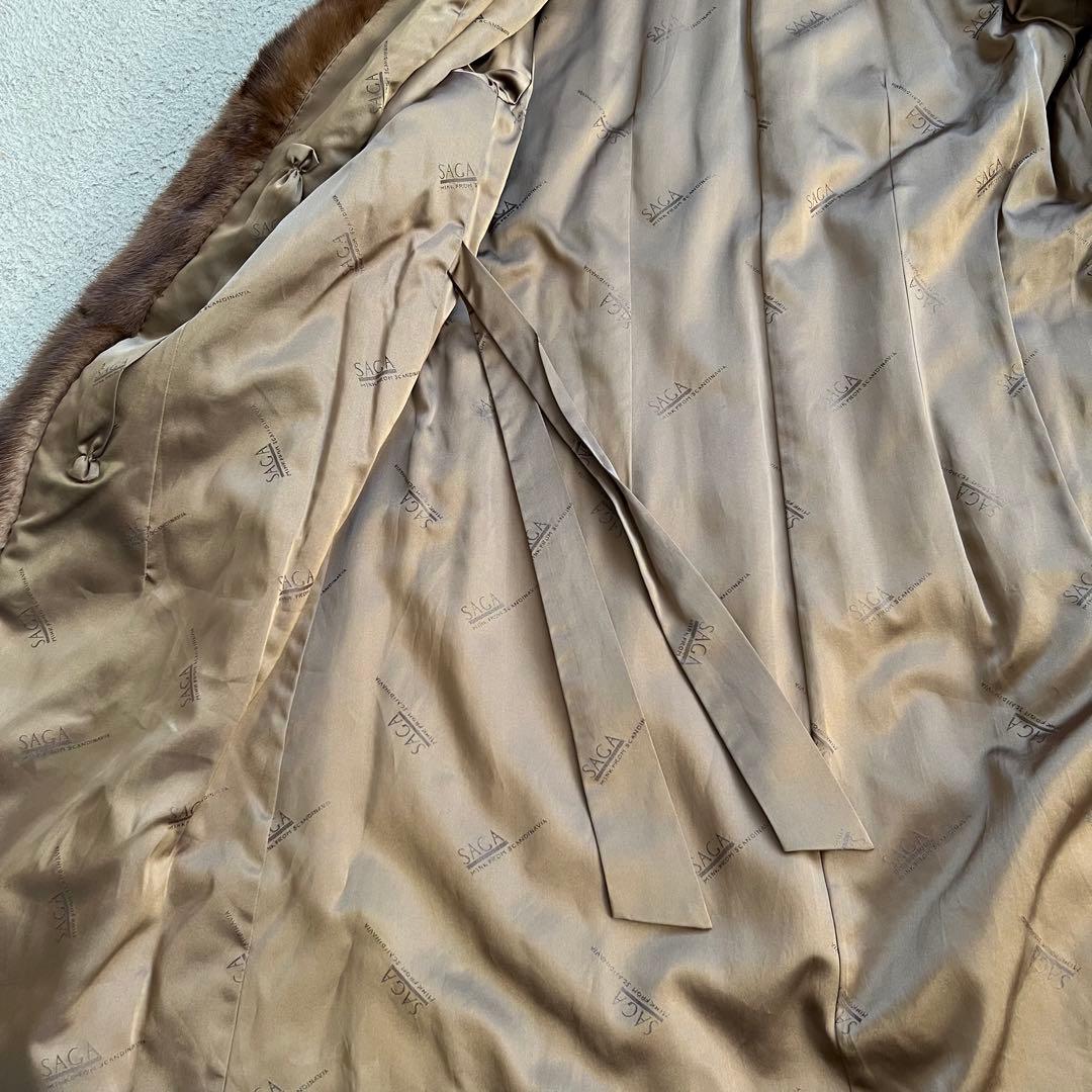 美品　サガミンク　ロイヤル　ロング　キャメル　ファーコート