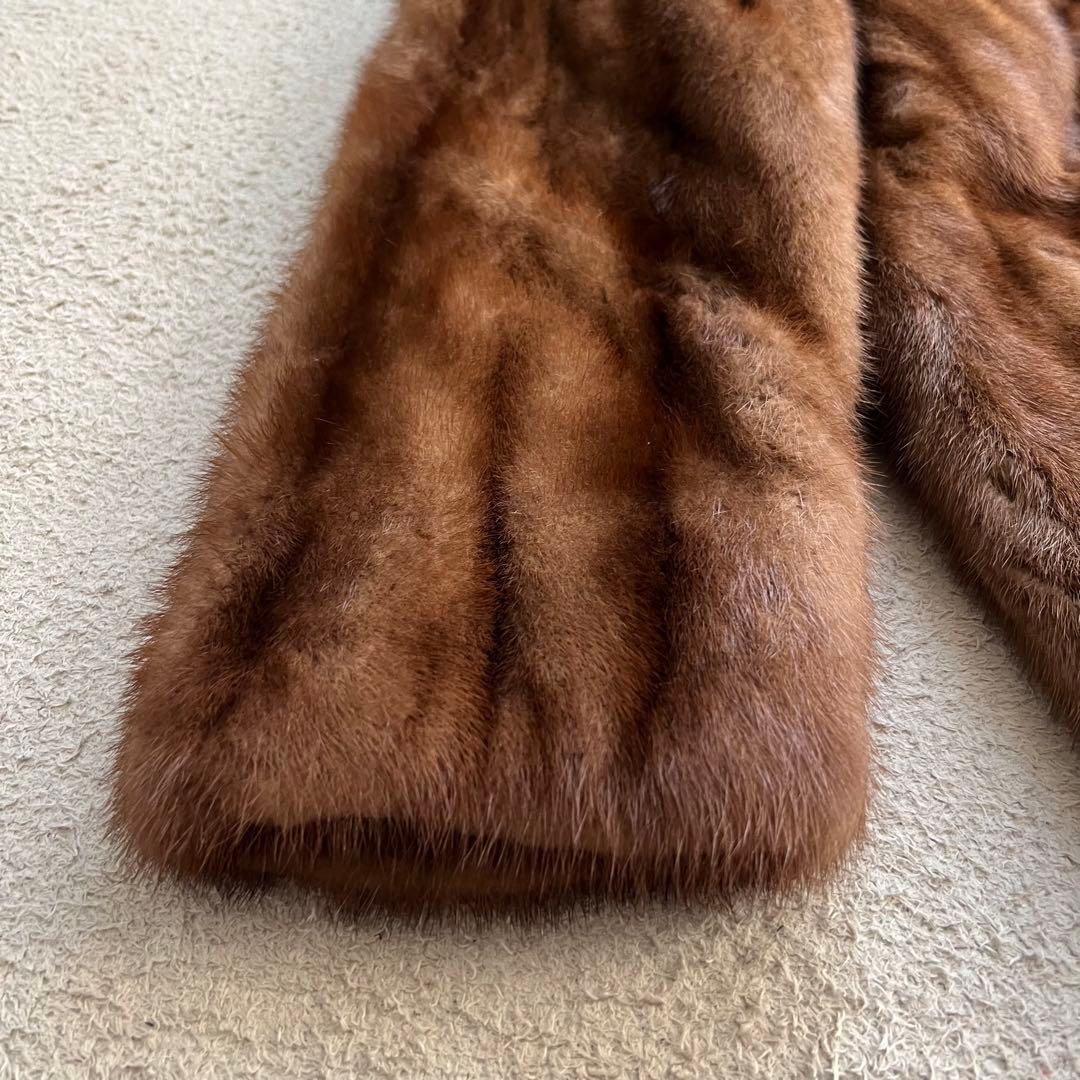 美品　サガミンク　ロイヤル　ロング　キャメル　ファーコート