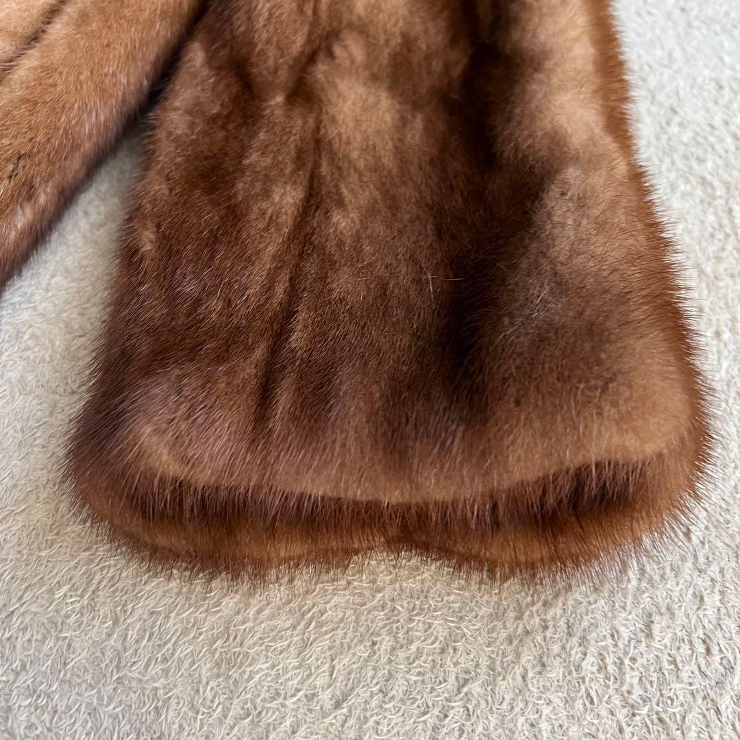 美品　サガミンク　ロイヤル　ロング　キャメル　ファーコート