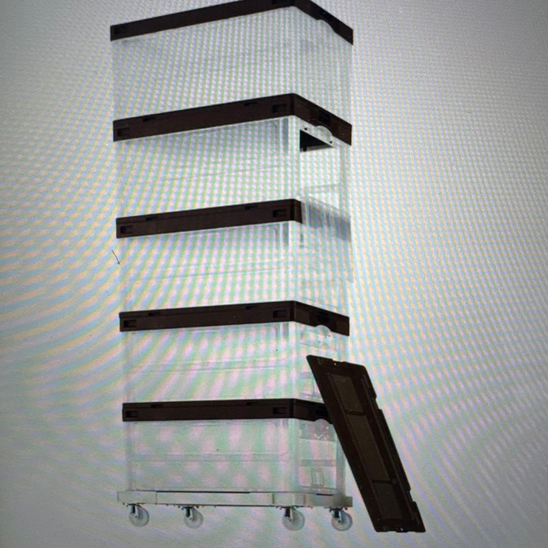 扉付き折りたたみコンテナ10セット（75L) ブラウン 10組 専用