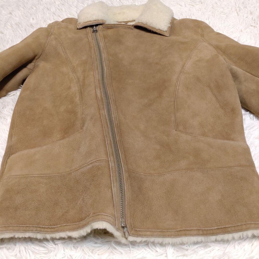 【モンブラン】リアルムートン ライダースジャケット S