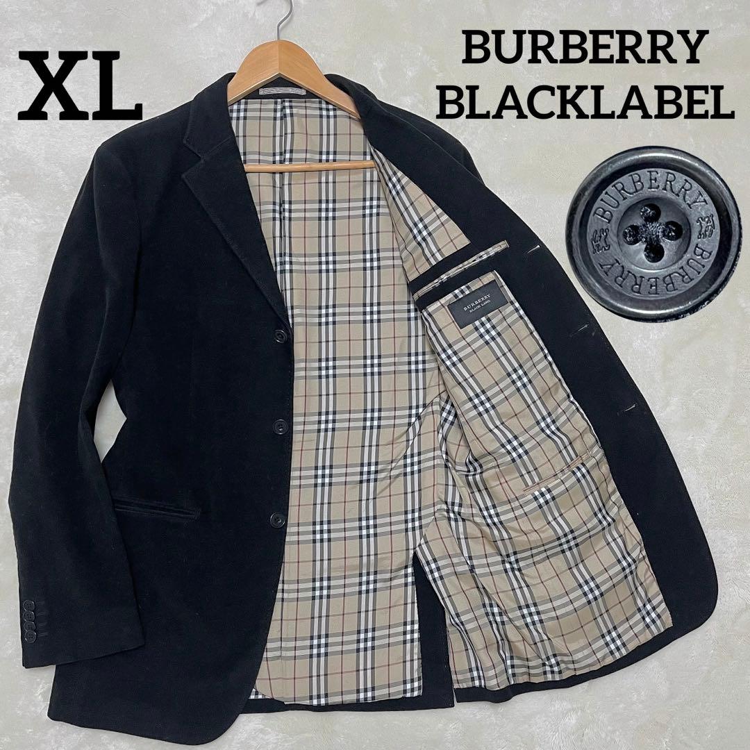 ちい✨バーバリーブラックレーベル　ベロア　テーラードジ　ノバチェック