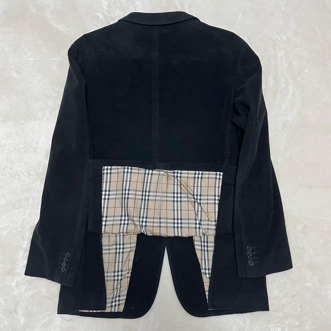 ちい✨バーバリーブラックレーベル　ベロア　テーラードジ　ノバチェック
