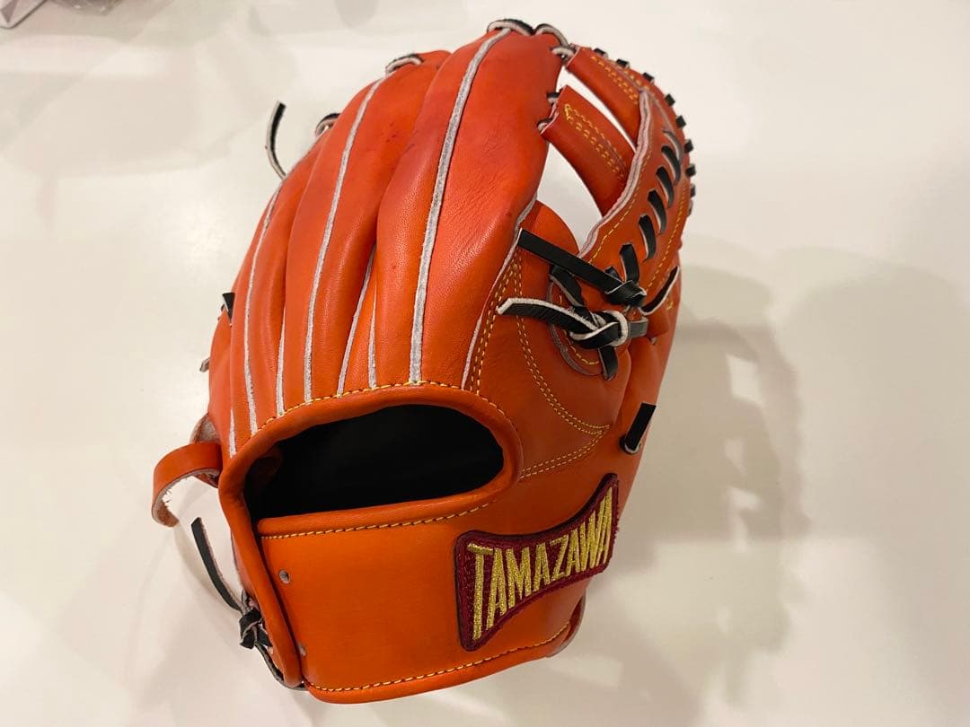 玉澤（タマザワ）　ヒーローズ　軟式　内野手用　 Dオレンジ 　TG-OR815