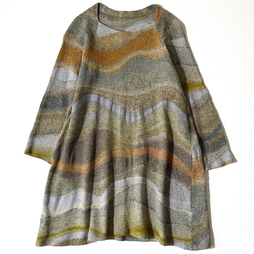 ヨーガンレール サハラ チュニック ジャガード 綿 ウール プルオーバー M