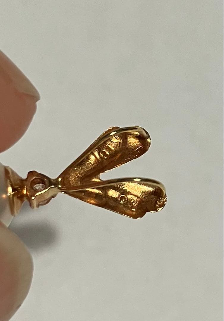 パールとダイヤのペンダントチャーム　18K