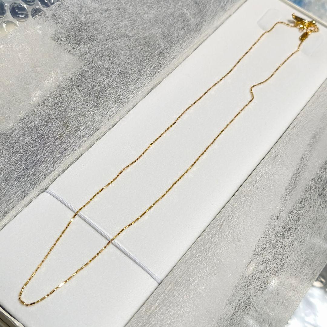 新品　K18 イエローゴールド 　ネックレス　45cm スライドアジャスター