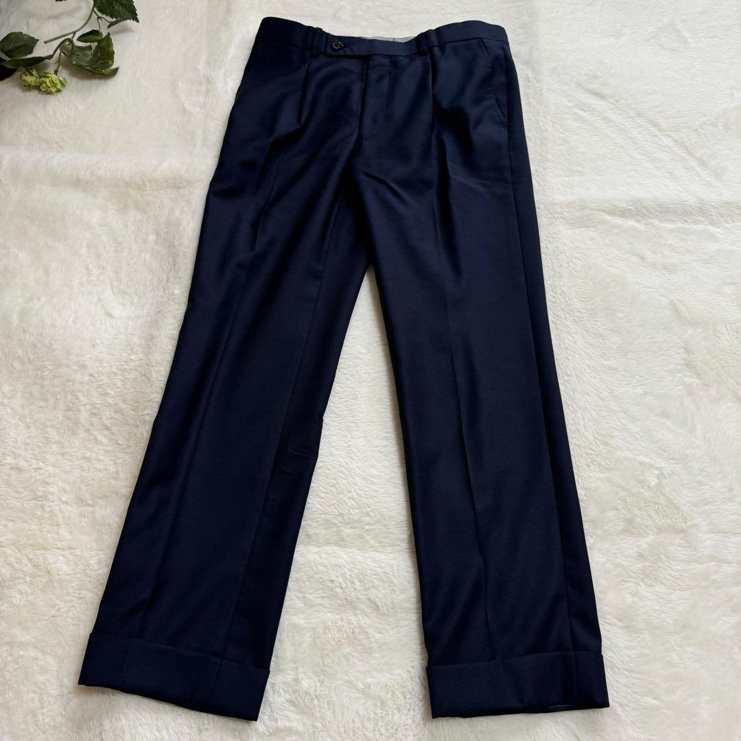 新品同様品　テーラーフクオカ　セットアップスーツ3ピーススーツ　メンズM ブルー