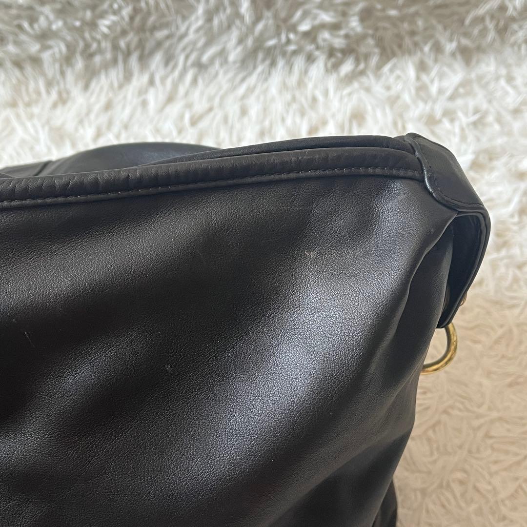 オールドコーチ　2way　ボストンバッグ　レザー　黒　ブラック　大容量　USA製