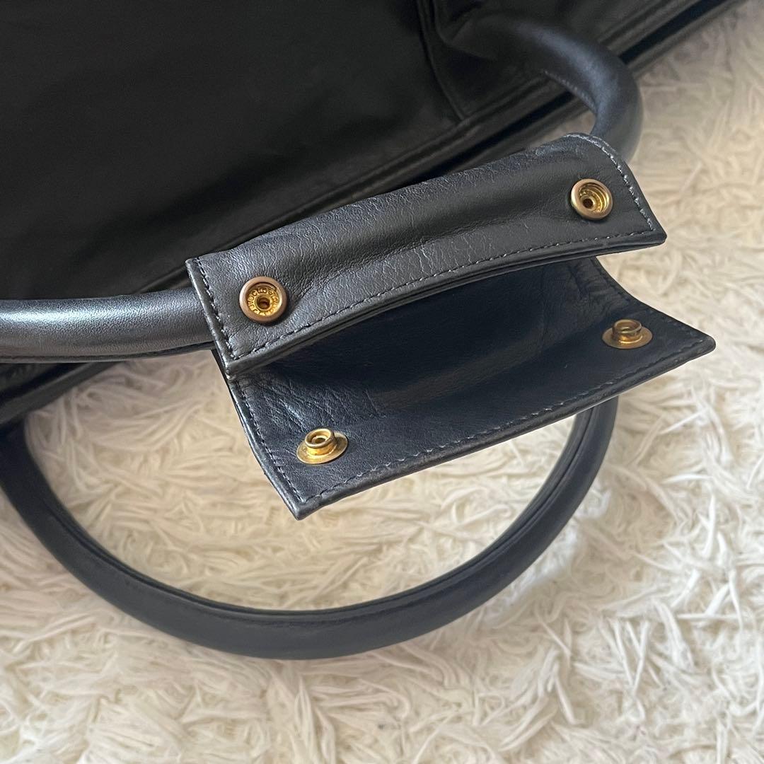 オールドコーチ　2way　ボストンバッグ　レザー　黒　ブラック　大容量　USA製