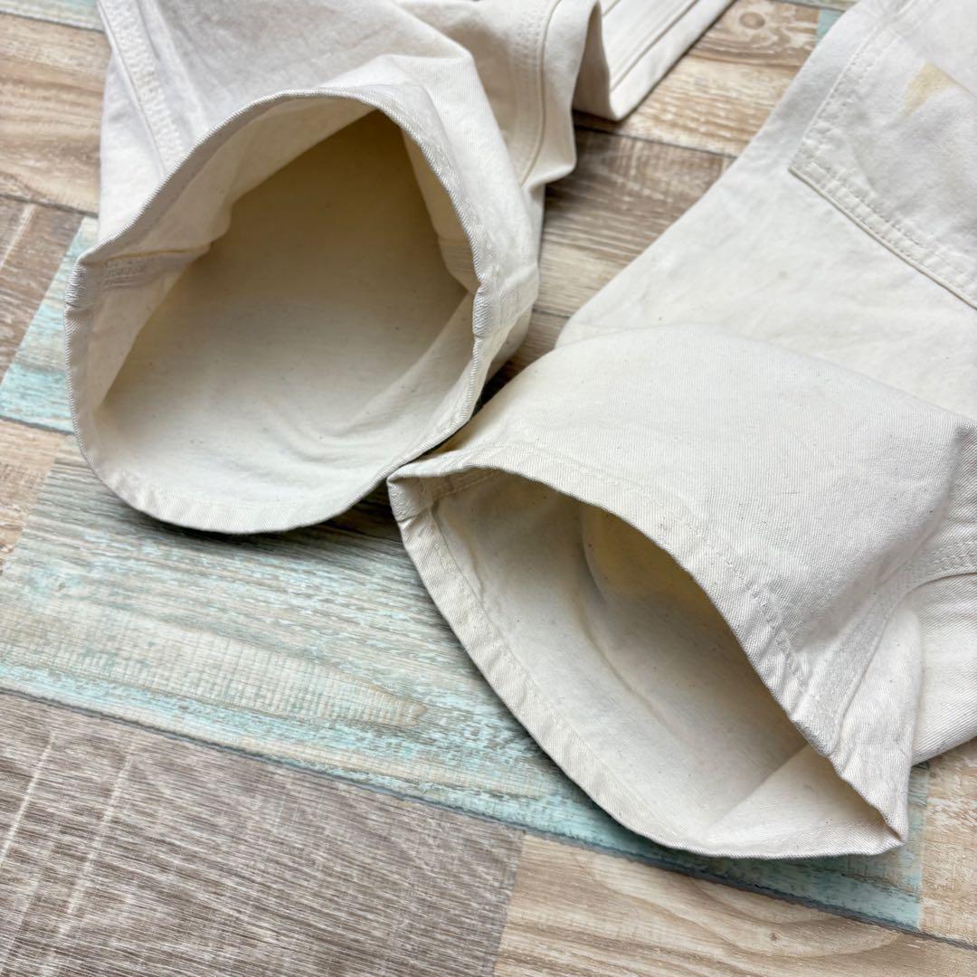 雰囲気抜群 USA製 carhartt ダブルニー ホワイト NAT W38