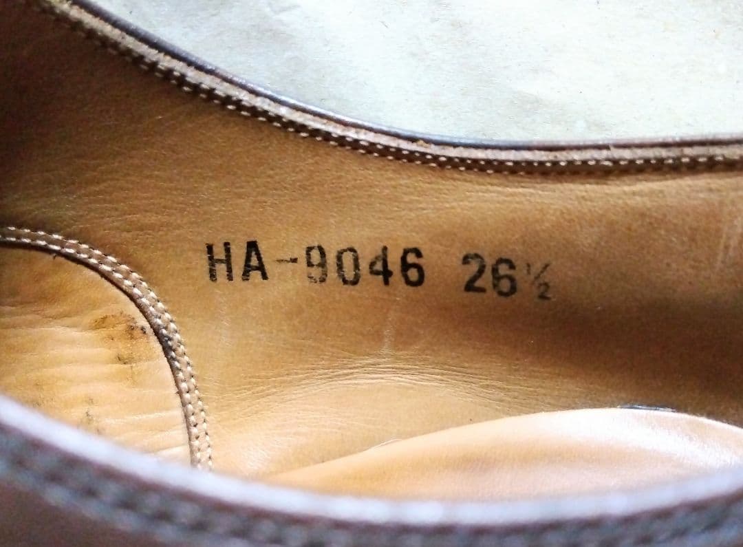 スコッチグレイン ストレートチップ ダークブラウン サイズ26.5