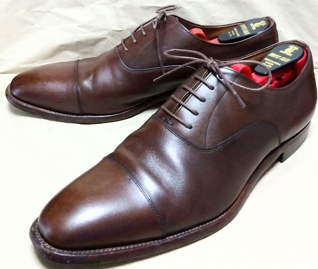 スコッチグレイン ストレートチップ ダークブラウン サイズ26.5