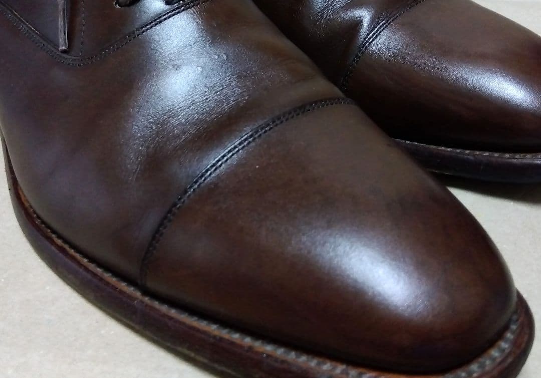 スコッチグレイン ストレートチップ ダークブラウン サイズ26.5