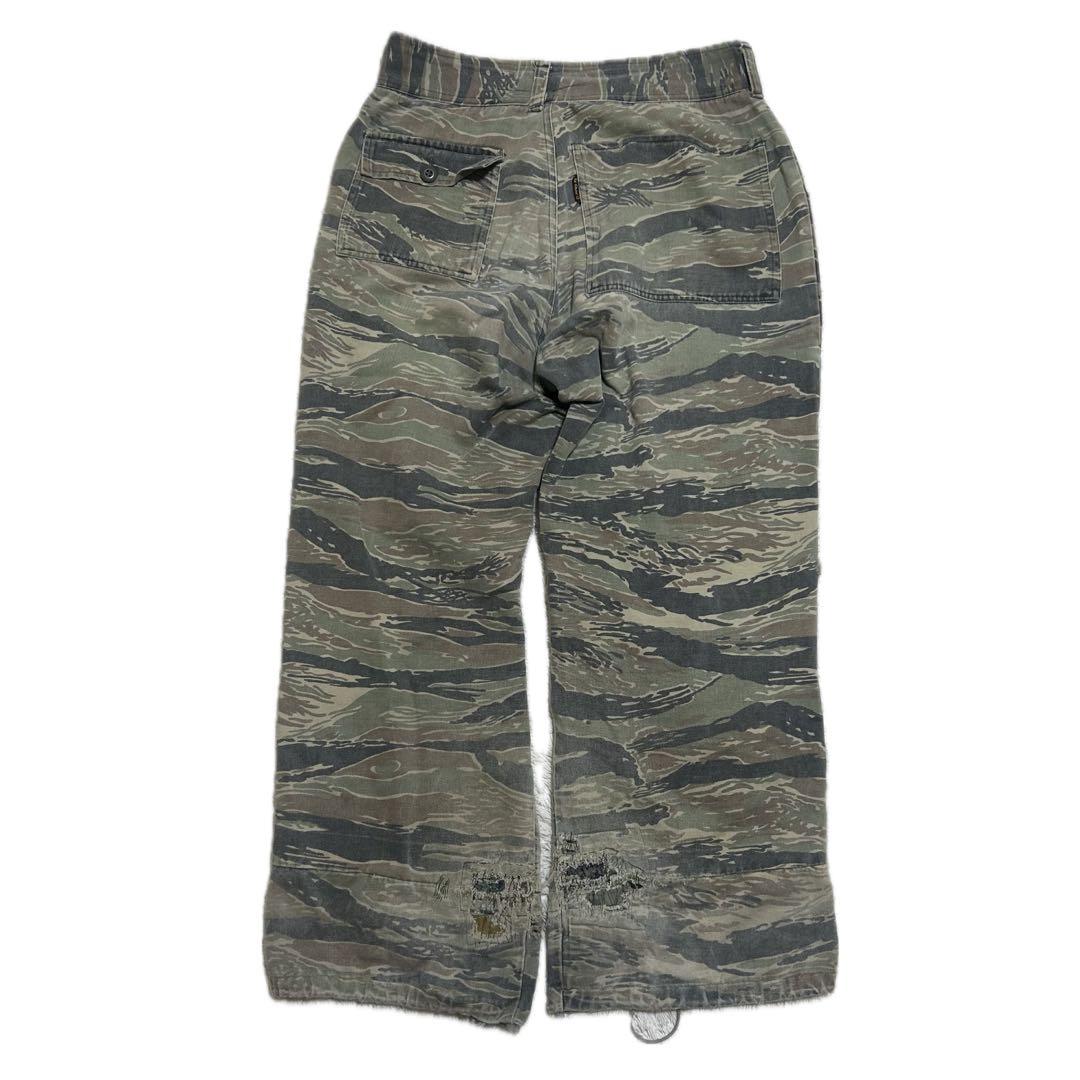 【70s】ビンテージ ミリタリー タイガーカモ ギミック Y2K カーキ カーゴ