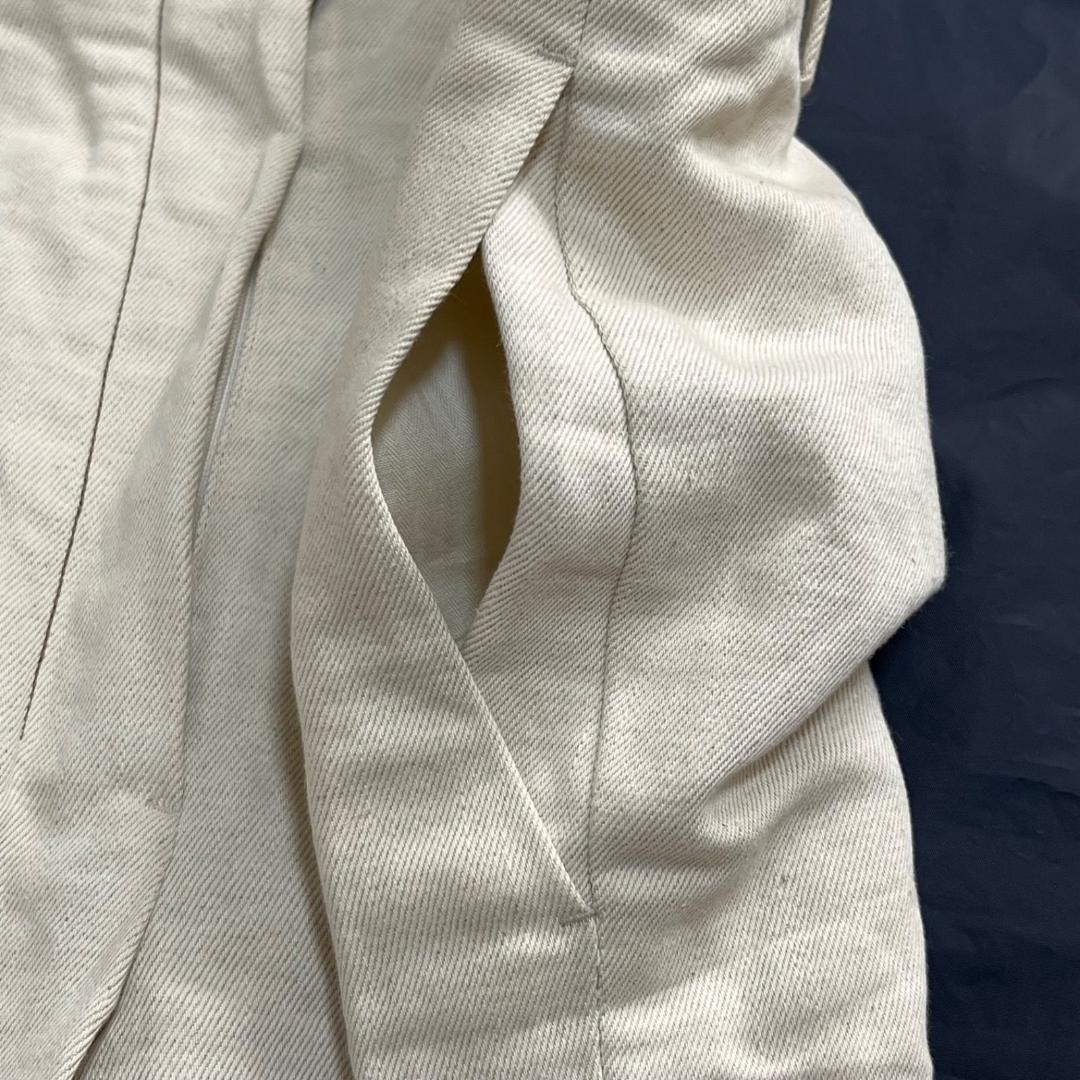 エルメス マルジェラ期 コットン×リネン センタープレス ショートパンツ S相当