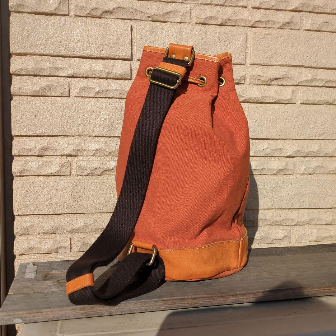 希少！IL BISONTE イルビゾンテ　ボンサック 巾着型ワンショルダーバッグ