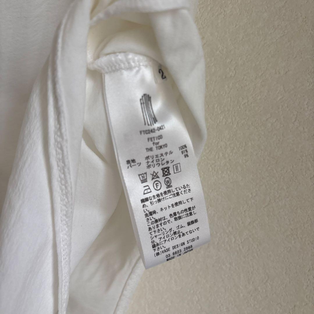 FETICO フェティコ シアーVネック ボディスーツ ホワイト
