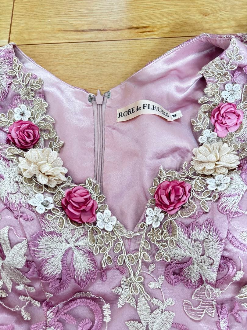 ROBE de FLEURS フラワー総刺繍キャバクラドレス