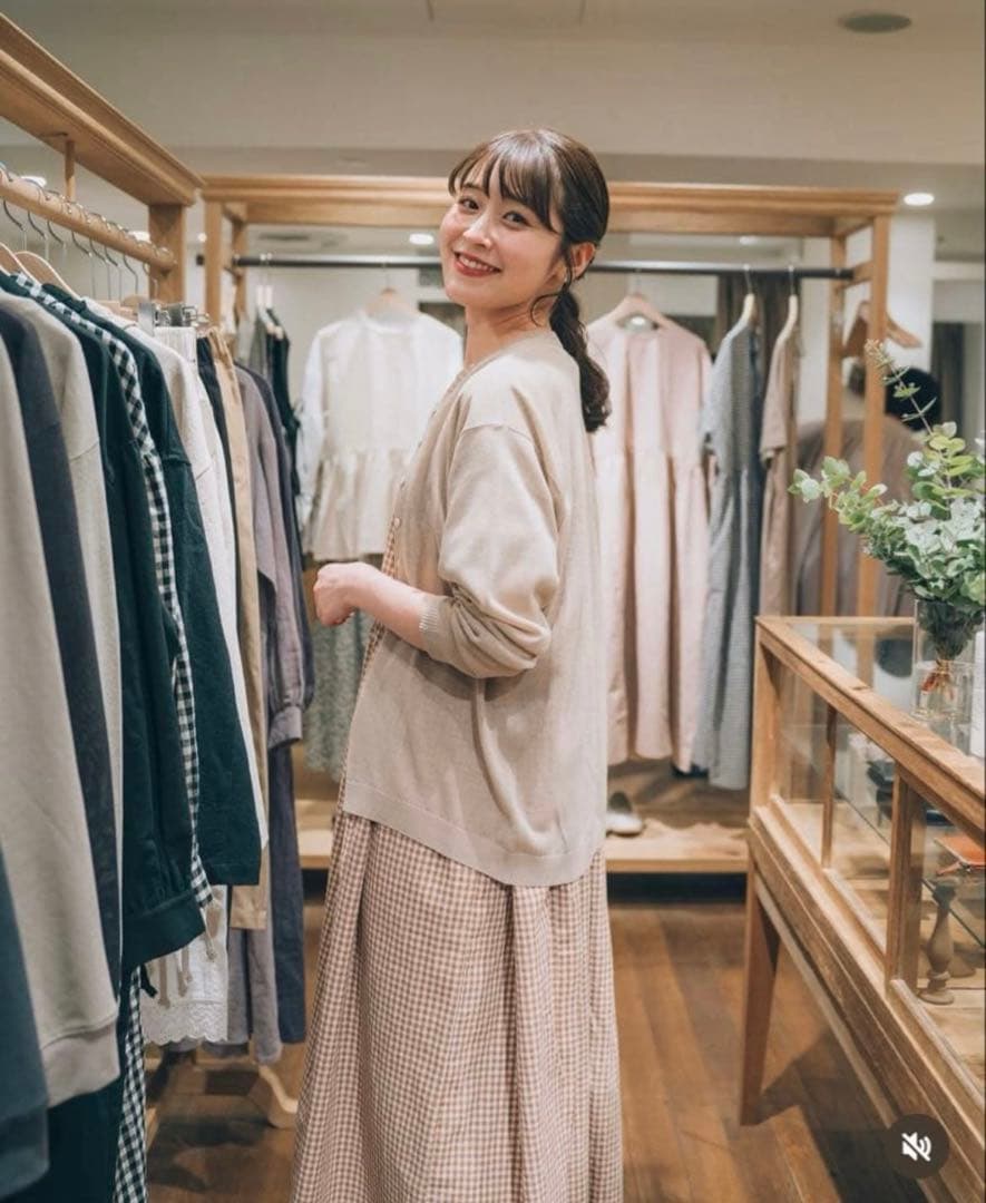 オオカミとフクロウ　ゆべしコラボ ギンガムチェック 半袖ロングワンピース