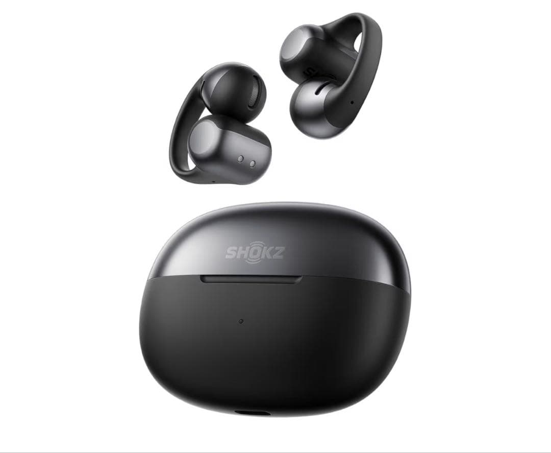 SHOKZ ワイヤレスイヤホン ブラック 充電ケース付き
