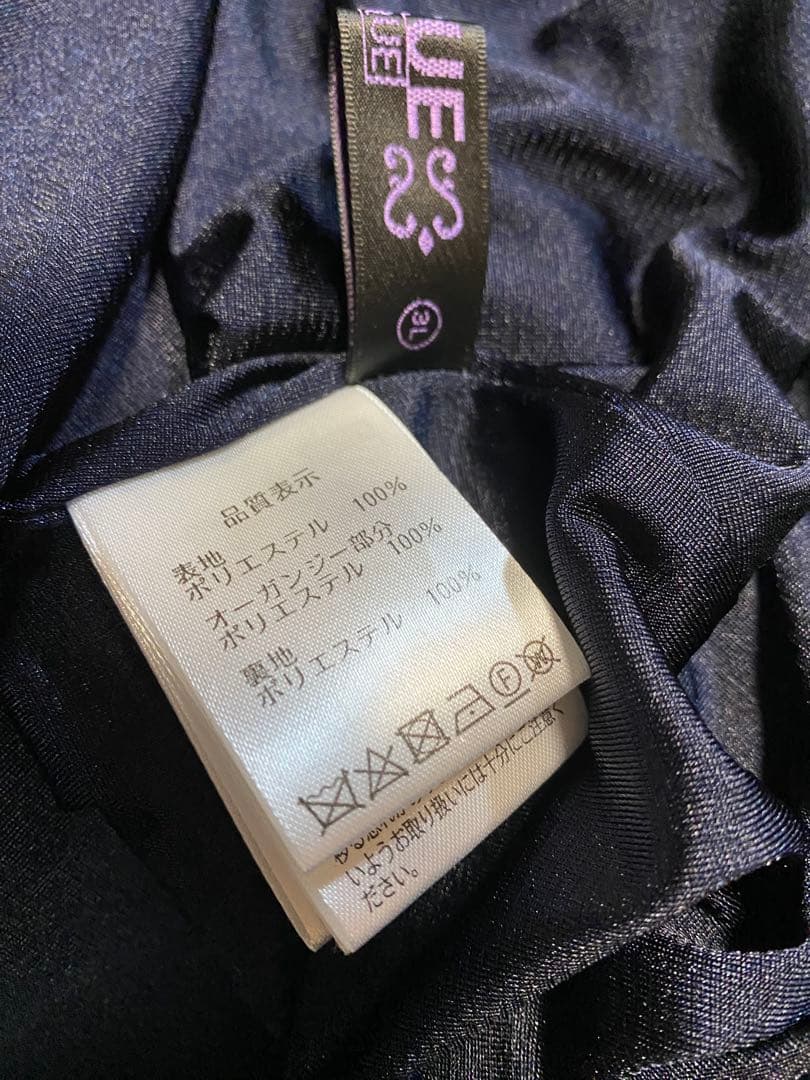 RUIRUE BOUTIQUE シアーランタンスリーブふくれジャカードドレス3L