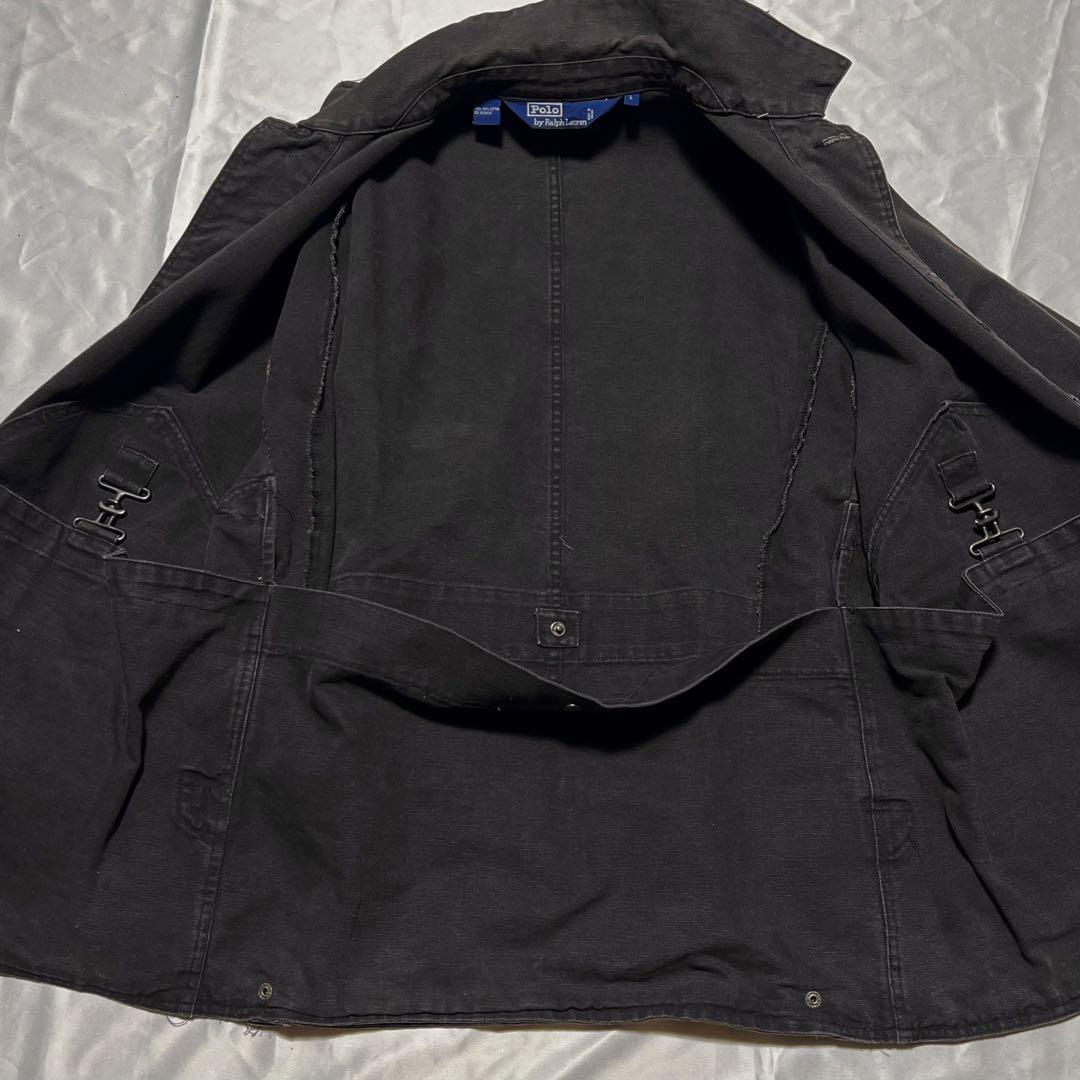あ*あ様 古着 90s ポロ ラルフローレン ハンティングジャケット 黒 ブラッ