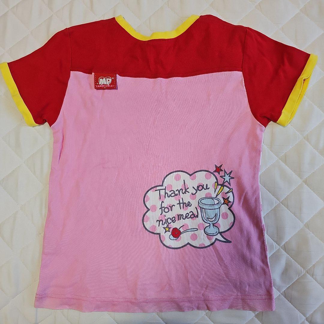 美品 メゾピアノ 140 平成レトロ 半袖Tシャツ ベリエ クッキング柄 Y2K