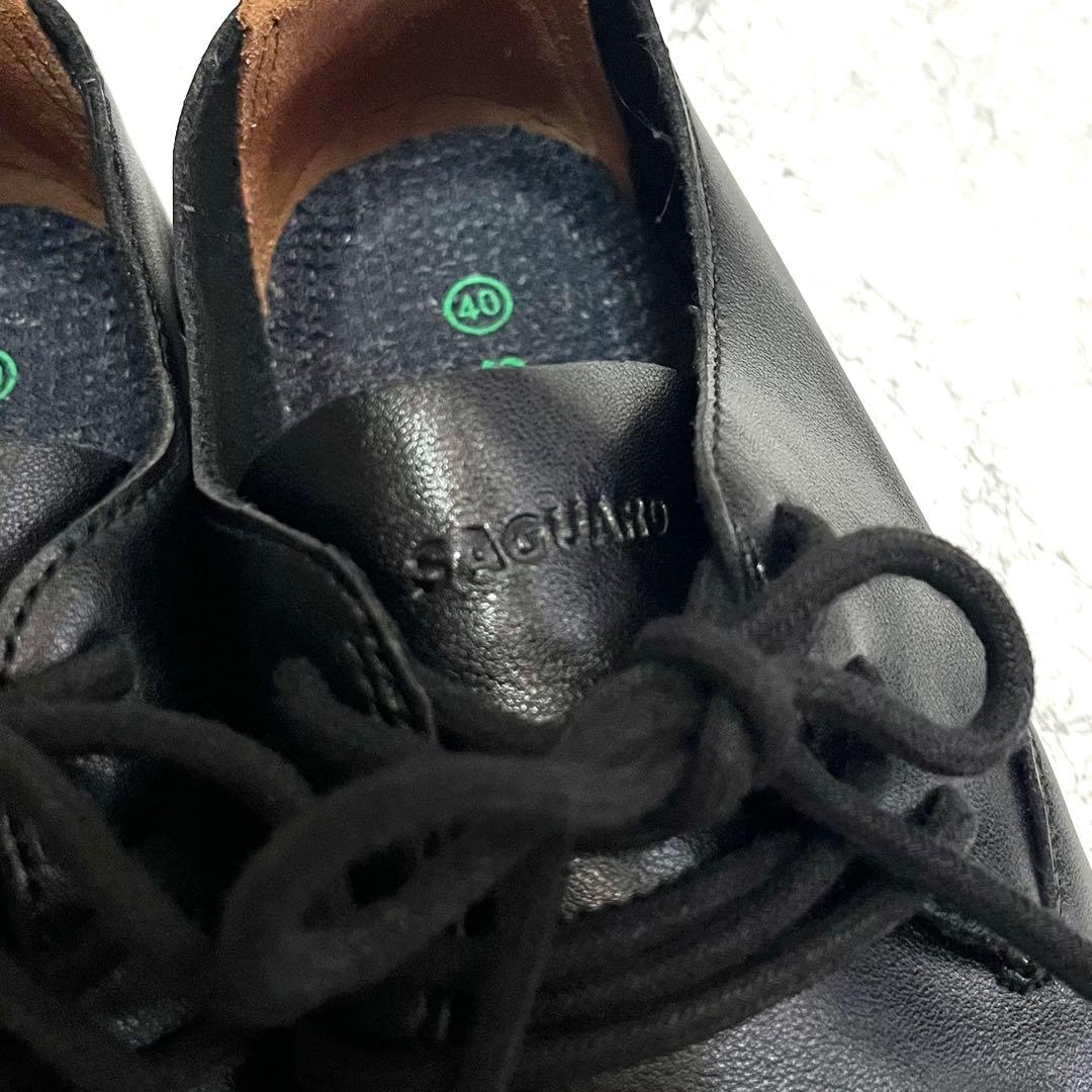 極美品 SAGUARO サグアロ ドリーム3 ビジネスシューズ レザー 40 黒